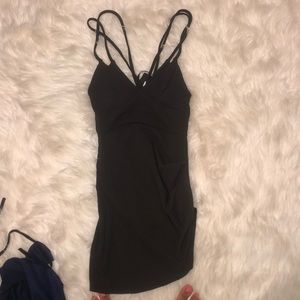 Olive Green low cut mini dress